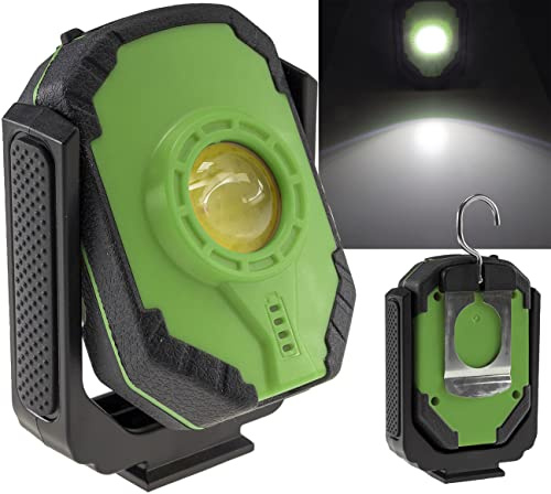 ChiliTec LED Akku Arbeitsleuchte 15W 1000lm | LiIon Akku, Magnethalter, Wetterfest IP44, Powerbank Funktion