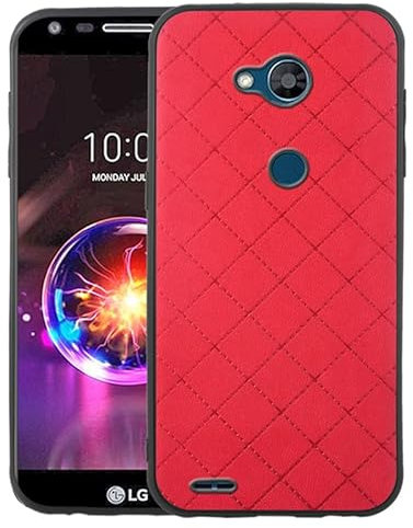ELISORLI Kompatibel mit LG X Charge/Fiesta 2 LTE/X Power 3/X5/LV7 Hülle Robustes Dünn Cell Zubehör Anti-Rutsch Passform Gummi TPU Handyhülle für LG-M322 XPower 2 SP320 M327 M322 Frauen Herren, Rot