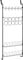 WENKO Rangement suspendu pour portes, organisateur mural polyvalent : support à chaussure, étagère de cuisine suspendue, pour foulards, etc., 59 x 150,5 x 18,5 cm, métal thermolaqué