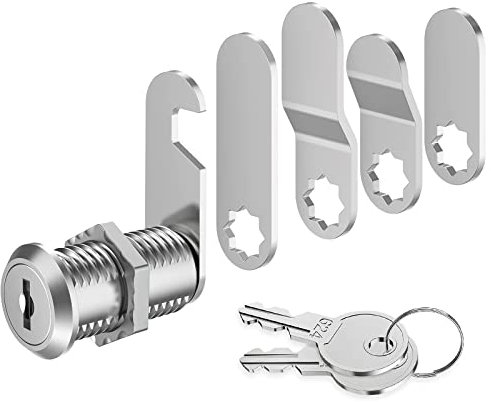 VOCIBO® Serrure de boîte aux lettres de 30 mm, livré avec 5 plaques de serrure différentes, serrure d'armoire, serrure de meuble, serrure à casier, serrure à levier pour boîtes aux lettres