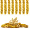 Weihnachtsbaum Lametta Girlande,8Pcs Glänzend Weihnachtsbaum Ornamente,Weihnachtsdeko Metallische Girlanden, Weihnachtsgirlanden,für Festliches Weihnachten Lamettaa,DIY Deko,Kindergeburtstag (Gold)