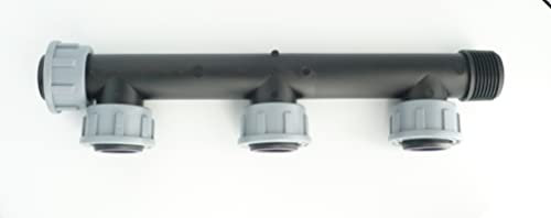 Swivel Irrigation Inline Manifold with Female BSP Threaded Outlets (3 Outlets in-Line)