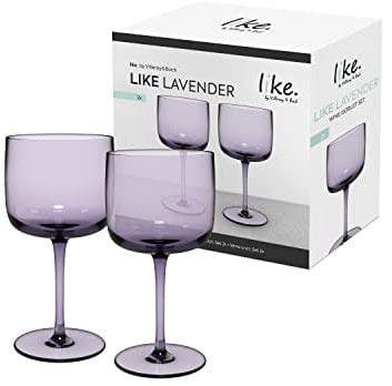 Villeroy & Boch - Like Lavender Verre À Vin, Ensemble De 2 Pièces, Verre Coloré Lilas, Contenance 270 Ml