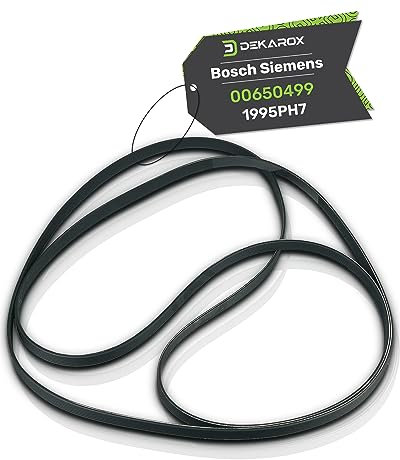 DEKAROX Courroie de tambour trapézoïdale 1995 PH 7 pour sèche-linge Bosch Siemens 00650499 650499 pour sèche-linge comme iQ300 iQ500 iQ700 iQ790 iQ800 Avantixx Logixx iSensoric Maxx Serie4 Serie6