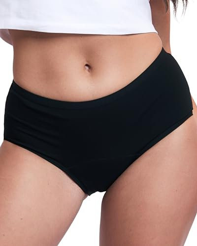 Inkontinenz Slip Damen Waschbar - Windeln für Erwachsene & Wochenbett Binden - Wochenbett Unterwäsche für Frauen aus Bio-Baumwolle - Alternative zu Erwachsenen Windel - 3XL