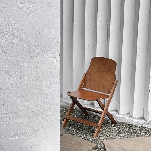 WestUx Retro-Holz-Klappstühle aus der Jahrhundertmitte,Innen Außen Stapelbare Stühle Event Lounge Stuhl für Gäste Küche,A