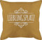 Shirtracer Kissen 50x50 - Statement - Lieblingsplatz mit Ornament - weiß - 50 x 50 cm - Gelb - Outdoor Statement-Kissen Statements schmusekissen Spruch sprüche sofakissen Schriftzug bezug zierkissen