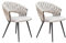 LC Home Esszimmerstuhl »Nancy« Flechtoptik Samt Akzent Stuhl Landscape Armlehnstuhl Weavy Lounge Stuhl Designerstuhl (Taupe, 2er Set)