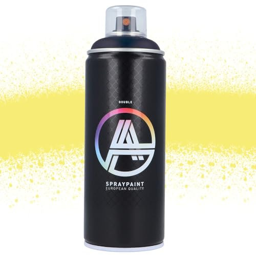 Double A Spraypaint Sprühdose 400ml Sprühfarbe Acryllack Sprühlack matt hochdeckend DIY Kunststoff Metall Möbel Deko (DA-374 Mad Yellow)