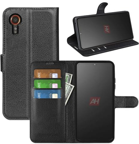 Coque for Samsung Galaxy Xcover7 Xcover 7 G556B Housse en Cuir PU TPU Magnétique Protection étui Telephone Portable Portefeuille Fonction Support (Noir)