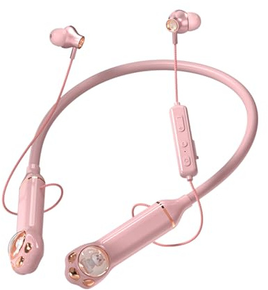 Xmenha Bluetooth Kopfhörer Kinder in Ear Kabellos mit Nackenbügel für Schule Jungen Mädchen Kinderkopfhörer Wireless Earbuds Headphones Drahtlos Ohrhörer mit Kabel für iPad Kindle Handy Tablet Reisen