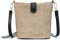 Syrads Sac à bandoulière en paille pour femmes Sac à bandoulière en paille d’été Sac de plage Sac à bandoulière Hobos sac de vacances,Noir