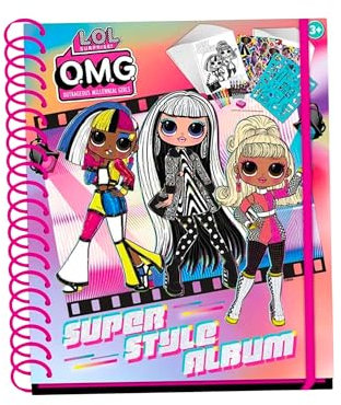 L O L Surprise! Aktivitätsalbum für Mädchen, Enthält Malblätter, Aufkleber, Marker, Buntstifte, Bleistift, Radiergummi, Bleistiftspitzer und Vorlagen