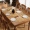 Famibay Tischläufer und Platzsets Weihnachten Platzdeckchen Abwaschbar 6er Set Tischläufer 180cm Lang Gold Platzsets Hitzebeständig Tischläufer Weihnachten für Küche Zuhause Speisetisch Hotel