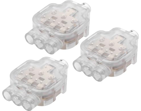 YAODHAOD Verbindungsklemmen Wasserdichter 3PCS (1 P - 3 P) | Schnellverbinder,IP68,Material: PC+Messing+Silikonfett,Transparentes Gehäuse,250V 32A, 0,5 bis 4 mm²,Heiß und Niedrig