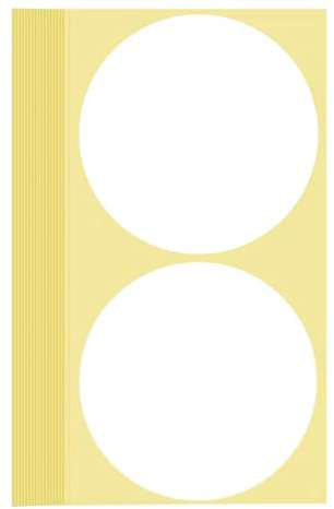 60 Stück Weiß Klebepunkte Aufkleber 100 mm Runde Punktaufkleber Farbkodierun Etiketten selbstklebende Markierungspunkte zum Beschriften, Basteln Stickers Round Color Coding Labels (Weiss 10 cm)