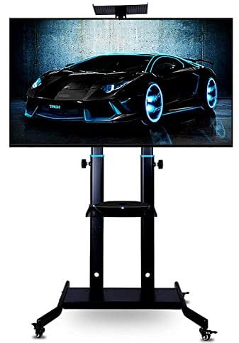 DRFGNF Supporti TV universali con Staffa di Montaggio, Carrello TV Mobile per TV al Plasma LED LCD OLED Curve da 42-85 Pollici, Supporta 75 kg / 165 libbre, Bellissimi scenari