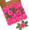 LEUCHTAMOR 25 rose artificiali rosa acceso, rose finte in schiuma realistica al tatto, per bouquet da sposa, centrotavola, composizione floreale, decorazione per la casa