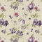 VmG-Store 1m Baumwollstoff zum Nähen 100% Baumwolle Nähstoff KEINE Meterware Kinderstoff Patchwork DIY Basteln Quilten Handwerken (Feige Blaubeere und Pflaume Bb052)