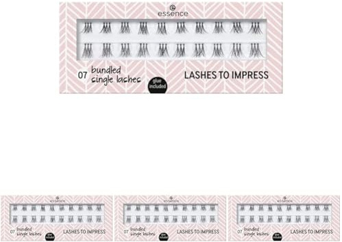 essence LASHES TO IMPRESS ciglia finte, lunga durata, volumizzante, arricciante, definizione (20pcs) (Confezione da 4)
