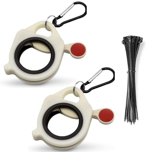 OUDQFCJ Set con 2 Supporti per Fascette e 20 Fascette di Plastica per Organizzazione Fascette – Multiuso per Interni ed Esterni – Fascette Nere