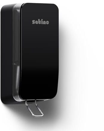 Satino HYGINITY manueller Clean&Care Spender 1.000 - für Flüssig- und Schaumseife, Desinfektionsmittel & Reiniger - extra kompakter Seifenspender – SF2 Desinfektionsmittelspender – schwarz