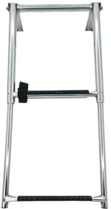 perfk Pontoon Boat Ladder,Telescoping Marine Ladder,under Platform Slide Mount Boat Boarding for Swimming Pool,Pontoon