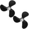 VANZACK 1Pair High Strength Boat Propellers Outboard Props for DIY Models Material Easy Upgrade for Boat Parts and Accessories Compatible with Various Models