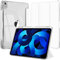 Funda para iPad Air 11 Pulgadas M3/M2 (2025/2024), iPad Air 5/4 10,9 2022/2020 con Portalápiz, Clara Transparente Carcasa Trasera Soporte Antigolpes Cover Tableta, Blanco