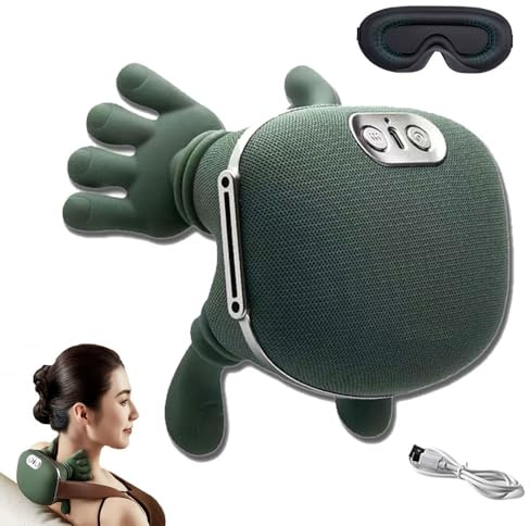 Siaasoo Massage Master for Shoulder, Neck, Lower Abdominal, Airlandolists Neck and Shoulder Massager with Heat, Simulated Human Hand Cervical Trapezius Neck Massager Pillows