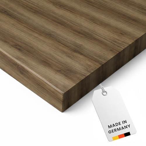 REISS Tischplatte mit Nullfugen-Technologie für Schreibtisch & Homeoffice - Made IN Germany - Robuste Schreibtischplatte - Pflegeleicht & stabil - PEFC-Zertifiziert - (200x80 cm) - (Altamira Walnut)