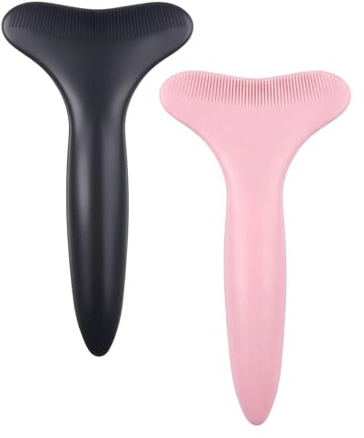 2PCS Mascara Shield, Silicone Mascara Applicator Guard, Mascaras Guard for Eyelashes, Reusable Eyeliner Stencils, Multifunctional Eyeshadow Applicator Guide Tool for Beginners and Makeup Masters