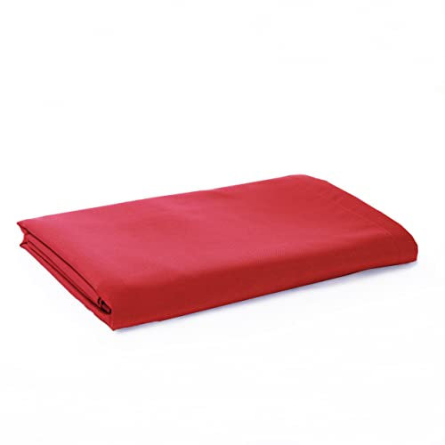 Sonia Moer Super Soft Brushed Microfibre Flat Sheet - Non Iron Breathable Hypoallergenic Top Sheet - Single/Red