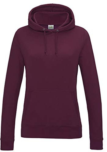 AWDis Damen Girlie College Hoodie Kapuzenpullover, Rot (Burgunderrot), 48