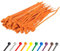 Gocableties Small Orange Cable Ties, 150mm x 3.6mm, Pack of 100, 6 Premium Nylon Zip Ties, Plastic Tie Wraps, Secure Self-Locking Mechanism, for Home, Garden, Office and DIY