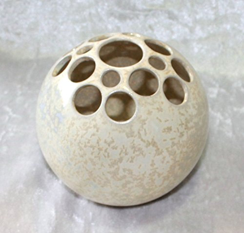 Kugelvase Steckvase Keramik Handarbeit 13 cm