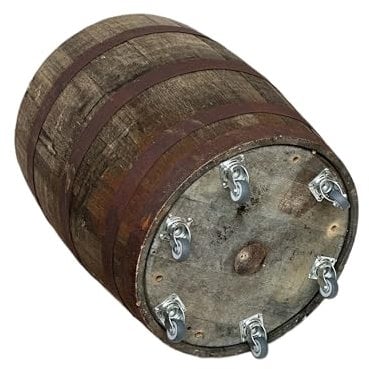 Temesso Kräuterbeet aus einem originalen schottischen Whiskyfass (Kräuterbeet mit Ablaufbohrungen und Rollen - Natur)