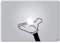 Artstickers. 15 17 Laptop Sticker - Mickey Mouse Hand Design - Sticker for MacBook Pro Air Mac Laptop - Black - Spilart Gift - Registered Trademark