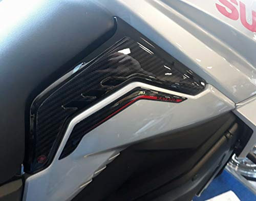labelbike - 3D Aufkleber aus Harz Motorrad Tankseiten Schutz kompatibel mit Suzuki Katana 2019-2023 rote Farbe