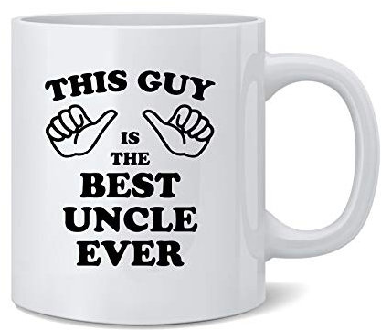 Poster Foundry Keramiktasse mit Aufschrift Best Uncle Ever This Guy Thumbs, lustiges Geschenk für Vater, 340 ml