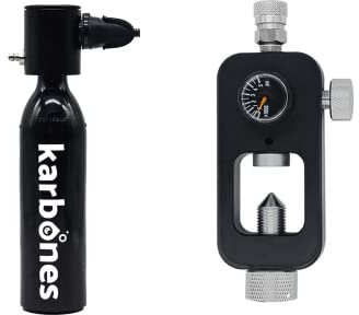 Karbones Mini Bouteille de Plongée avec Etrier Kit 5-10 Minutes Autonomie Plongée sous Marine Oxygène - Système scorkl smaco Amélioré Cylindre Portable
