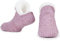 CityComfort Slipper Fluffy Socken für Frauen Männer Wärme Halten Socke Gestrickte Socken Wolle Sherpa Fuzzy Bett Hausschuhe Größe 5-8 Rutschfeste (Lila)