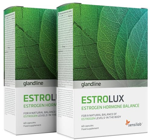 Estrogen Tablets for Women - with Chlorella, Rosemary, Lemon Balm, Iodine - Natural Hormone Balance - 120 Estrolux Capsules by Sensilab