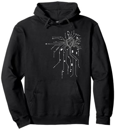 Anatomisches Herz CPU Prozessor Platine Anatomisch Computer Pullover Hoodie