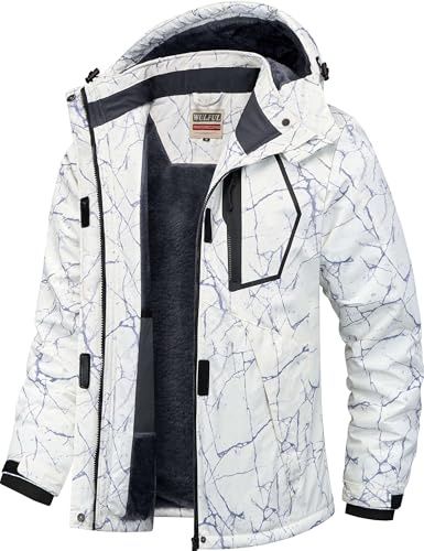 WULFUL Women’s Waterproof Snow Ski Jacket Mountain Windproof Winter Coat with Detachable Hood