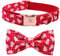 Elegant little tail Hundehalsband, Baumwolle und Gurtband, Weihnachten Hundehalsband, Mädchen oder Junge verstellbare Hundehalsbänder Haustier Geschenk für kleine mittelgroße Hunde