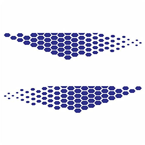 Auto Karosserie Aufkleber,Hexagon Pixel Cyber Auto Aufkleber Sticker Wasserdichte Karosserie Seiten Aufkleber Vinyl Grafik Aufkleber Abziehbild Auto Motorhaube Streifen Aufkleber für Fahrzeuge LKW SUV
