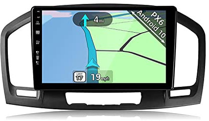 YUNTX PX6 Android 10 2 Din Car Radio Suitable for Vauxhall Holden Insignia (2008-2014)- 4G + 64G Free Rear View Camera Supports DAB/GPS/HDMI/Steering Wheel Control/WiFi/Bluetooth/CarPlay