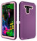 Asuwish Handyhülle für LG G8 ThinQ Handyhülle Hybrid Robust Stoßfest Hart Schutz Fallsicher Ganzkörper Slim Heavy Duty Handy Zubehör LGG8 Thin Q G 8 LG8 G8thinq LGG8thinq 8G Damen Herren Lila