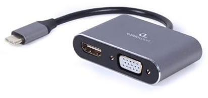 Gembird Adaptador USB Type-C a HDMI/VGA Grey